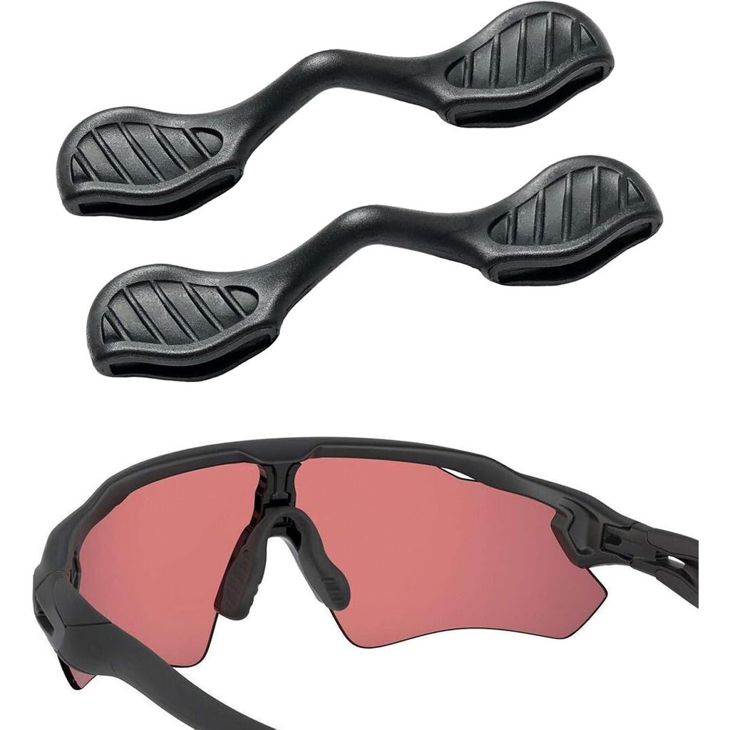 แผ่นปิดจมูก 2 ชิ้นสำหรับOakley Radar EV Path / Radar Path / RadarLock Pace กรอบแว่นกันแดด ขาตั้งสีดำ