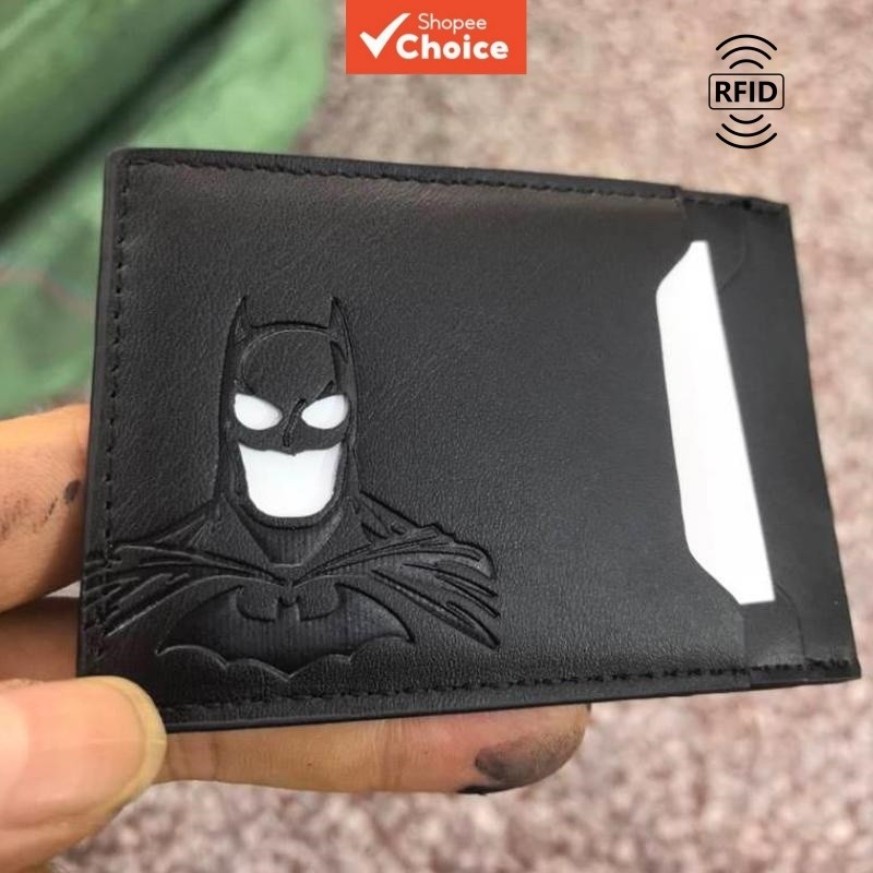Unisex Sgmy หนังค้างคาวกระเป๋าสตางค์ส่วนบุคคล Superhero หน้ากากผู้ถือบัตรค้างคาว ID Heroic กระเป๋าสตางค์ QDD