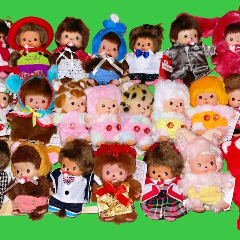 【พร้อมส่ง】monchichi พวงกุญแจ Monchi Bebichhichi Tuffy Monchhichi Keychain Limited Plush hipper kitty