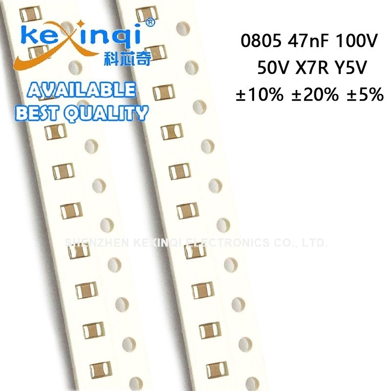 (20 ชิ้น) 0805 47nF ±10% ±20% ±5% 100V 50V X7R Y5V SMD Chip Multilayer Ceramic Capacitor