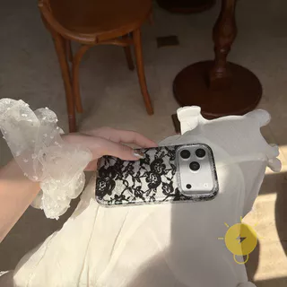 For เคสไอโฟน TPU Lace Headset เคส Phone Case For iPhone 17 Pro Max 16 15 14 13 Cover Aesthetic Korean Cute