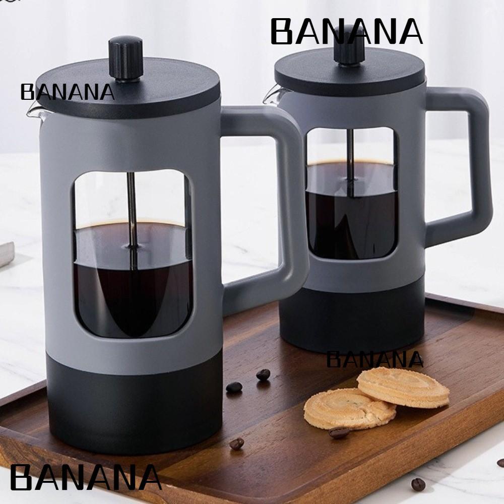 BANANA1 Tea Coffee Brewer, ทนความร้อน 600ml เครื่องชงกาแฟ French Press, แบบพกพาขนาดใหญ่ความจุ Anti-R