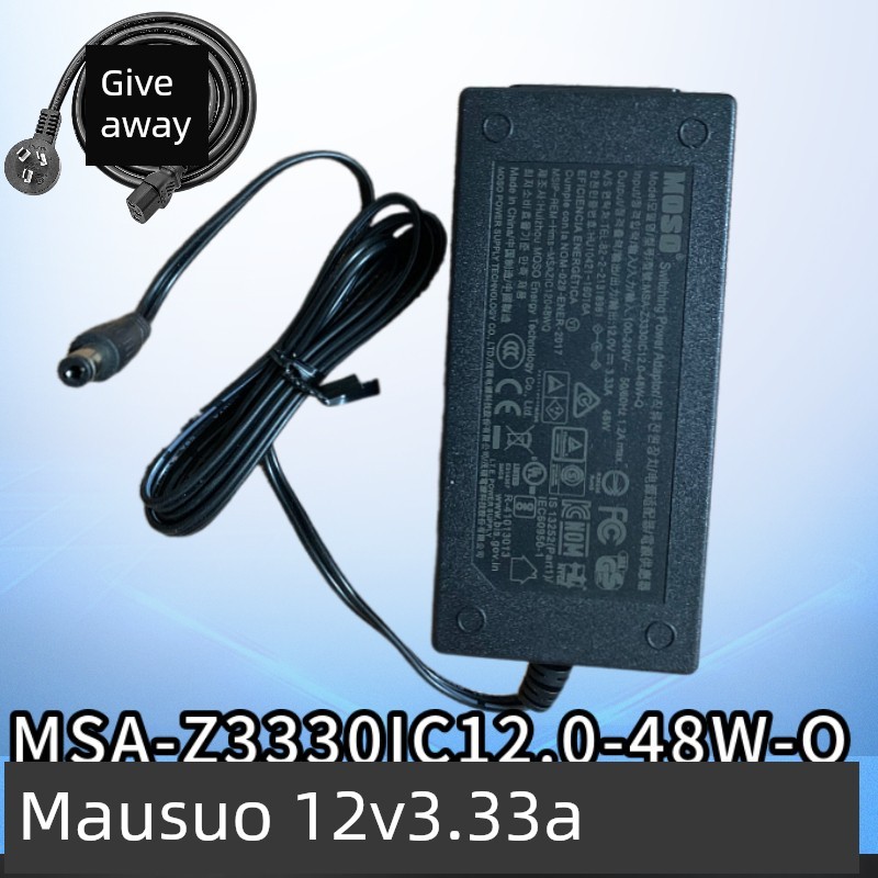 baseus หัวชาร์จ typ c MOSO โมโซ12V3.33A อะแดปเตอร์แปลงไฟ MSA-Z3330IC12.0-48W-Q สายเครื่องบันทึกวิดีโ