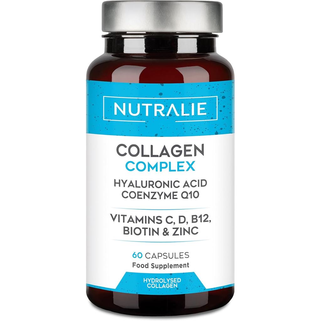 Complex คอลลาเจนจาก Nutralie มีไฮโดรไลซ์โคแลจีน อคาโลนิกแอسيد ไบโอติน โคเอ็นไซม์ Q10 วิตามิน C, D, B