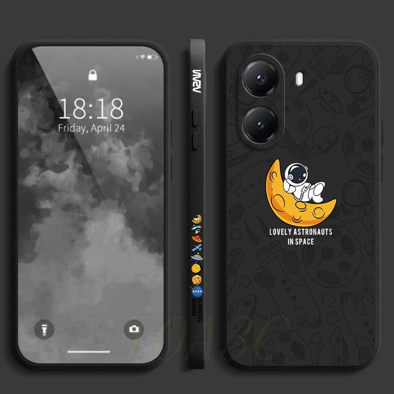 Case Poco X7 Pro เคสซิลิโคนนิ่มนักบินอวกาศภาพประกอบเคสโทรศ รูปที่ 3