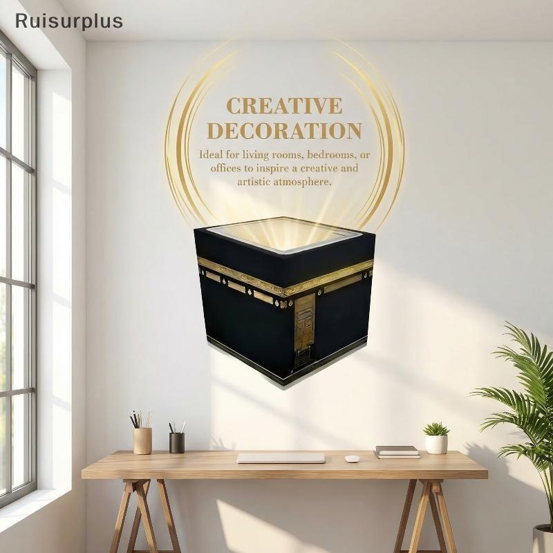 [Rui-t] 3D Vision ผนังจําลอง Stiers, มุมเป็นไปไม่ได้ 3D Optical Illusion Wall Art, ที่ถอดออกได้ 3D E