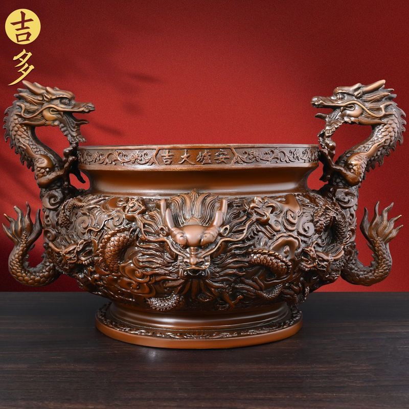 Zhijiang City Tangguang Technology Co., Ltd. กระถางธูปทองเหลืองในครัวเรือน Kowloon เครื่องประดับในร่