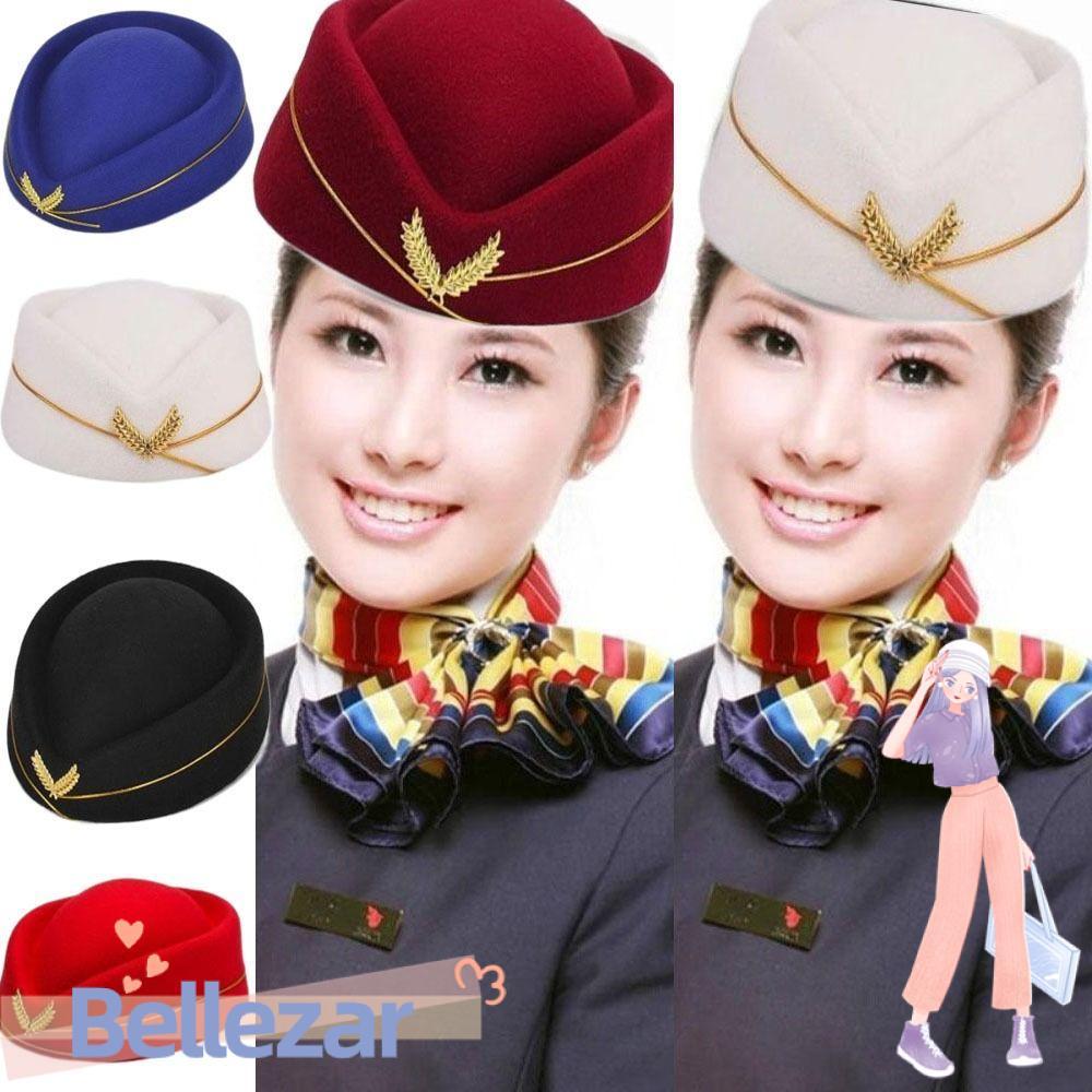 BELLEZAR Air Hostess เบเรต์สำหรับผู้หญิง เครื่องประดับคุณภาพสูง