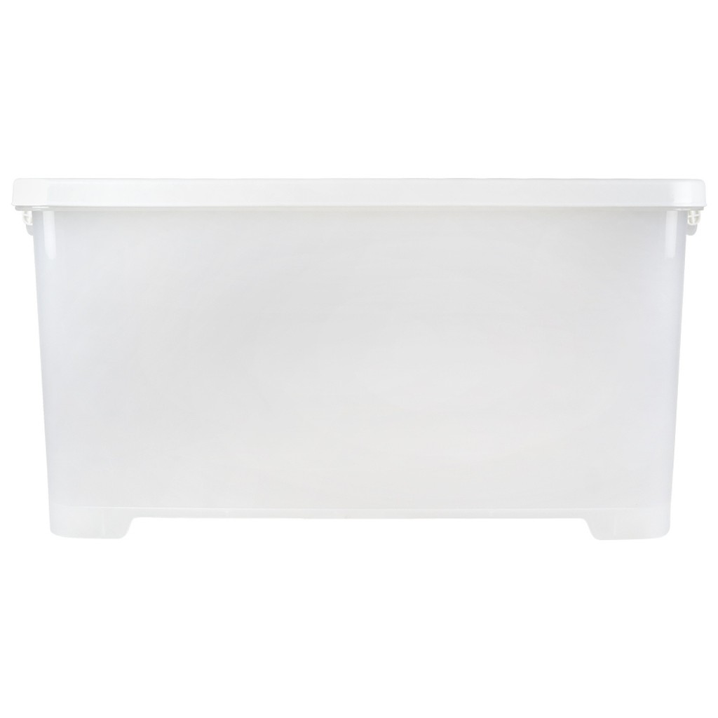 JCJ กล่องสี่เหลี่ยมมีล้อ 50 ลิตร รุ่น 5116 ขนาด 42x63x30.5 ซม. สีใส ยอดขายอันดับหนึ่ง