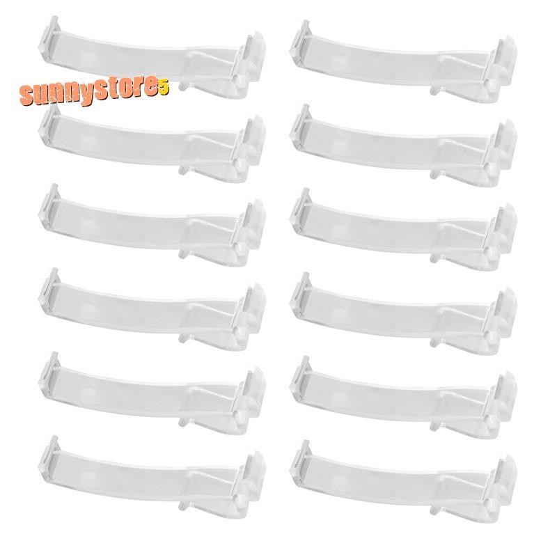 2.5 นิ้ว Valance คลิปหน้าต่างคลิปตาบอดพลาสติกใส Valance Retainer Holder ซ่อน Valance Clip(12 ชิ้น)