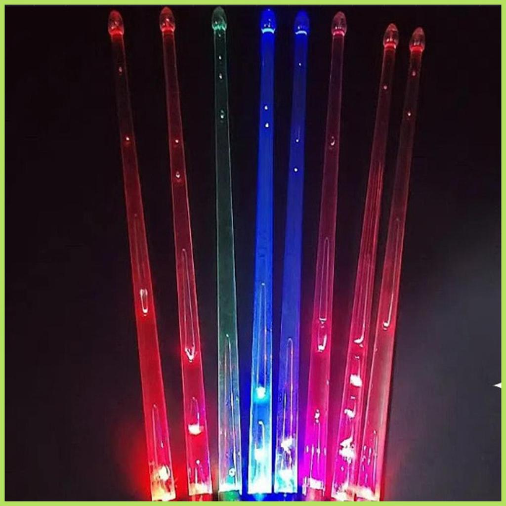Light Up Drum Sticks สําหรับเด็ก USB ชาร์จ Drummer Stick ชาร์จ LED Light Up Drum Sticks 13 สี shopeb