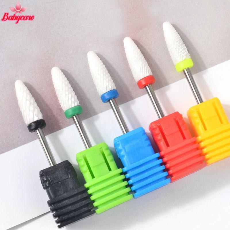 <BYCE-t> 1 ชิ้นเครื่องตัดกัดเซรามิกเจาะเล็บ Bits เครื่องเจาะเล็บไฟฟ้า Pedicure Mill Bits ไฟล์เครื่องเล็บเครื่องมือ