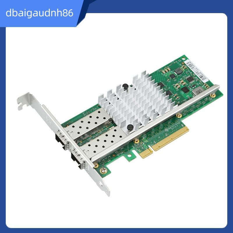READY STOCKX520-DA2 10GbE การ์ดเครือข่ายพอร์ตคู่คู่ + พอร์ต PCI Express X8 ไฟเบอร์เซิร์ฟเวอร์อะแดปเต