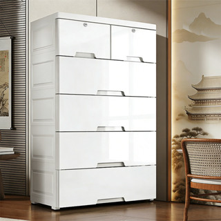 DERALE ลิ้นชักใส่เสื้อผ้า ลิ้นชักเก็บของ 3-7ชั้น วัสดุ PP ขา…