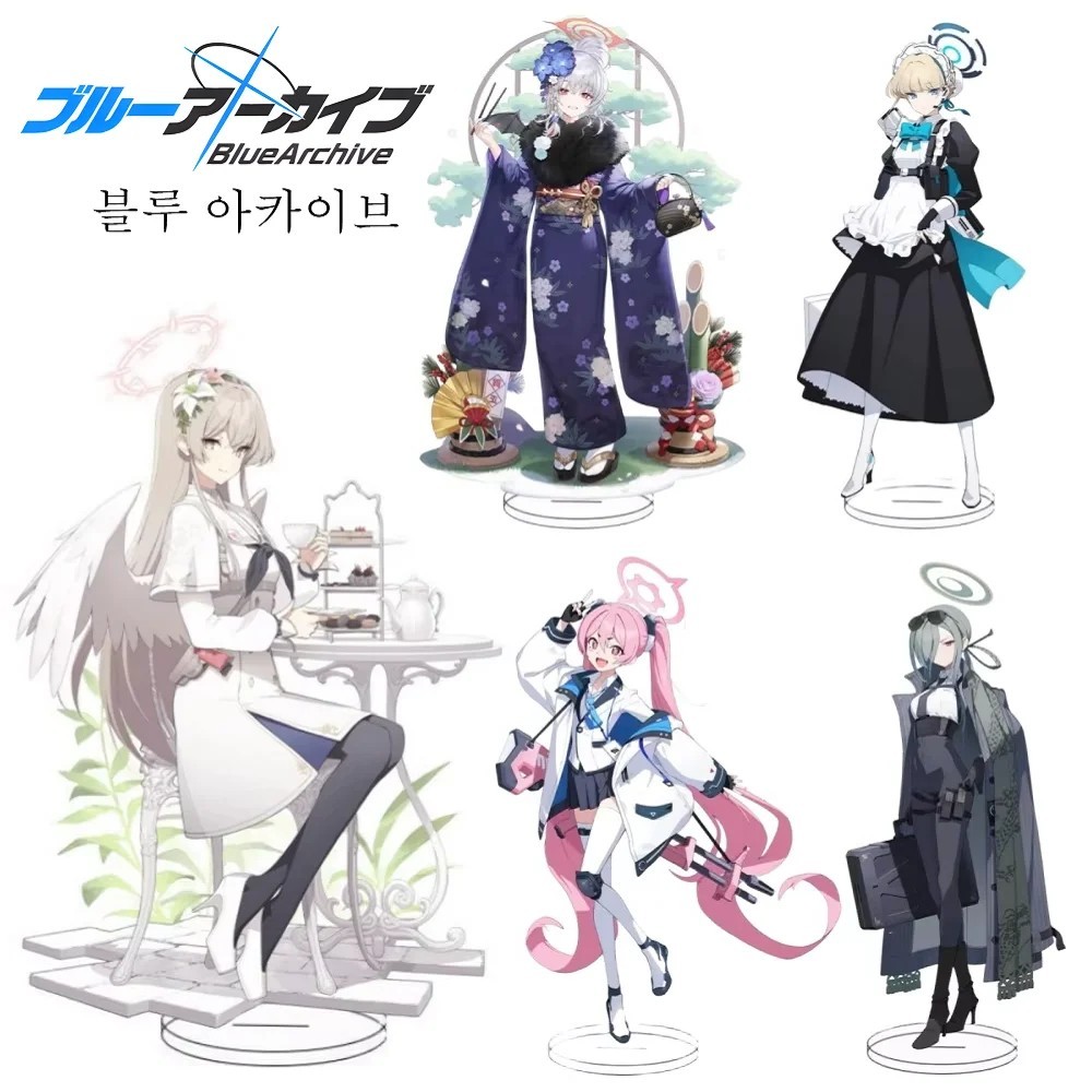 Standee Blue Archive รุ่นอะคริลิคอะนิเมะโต๊ะศึกษาตกแต่งตัวละคร Tsubaki Chise Toki Nagisa Koyuki ของเ