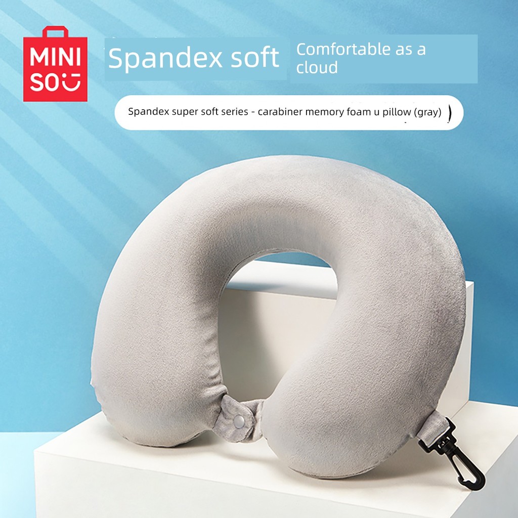 หมอนนวดคอ หมอนรองคอ MINISO MINISO หมอนรูปตัว U หมอนรองคอเครื่องบิน หมอนรองคอ รถ Travel หมอนนอนแบบพกพ