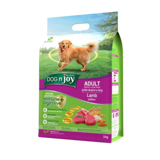 อาหารสุนัข Dog n joy [3kg] ด็อกเอ็นจอย ขนาด 3 กิโลกรัม มีกรดอะมิโนที่จำเป็นต่อสุนัข