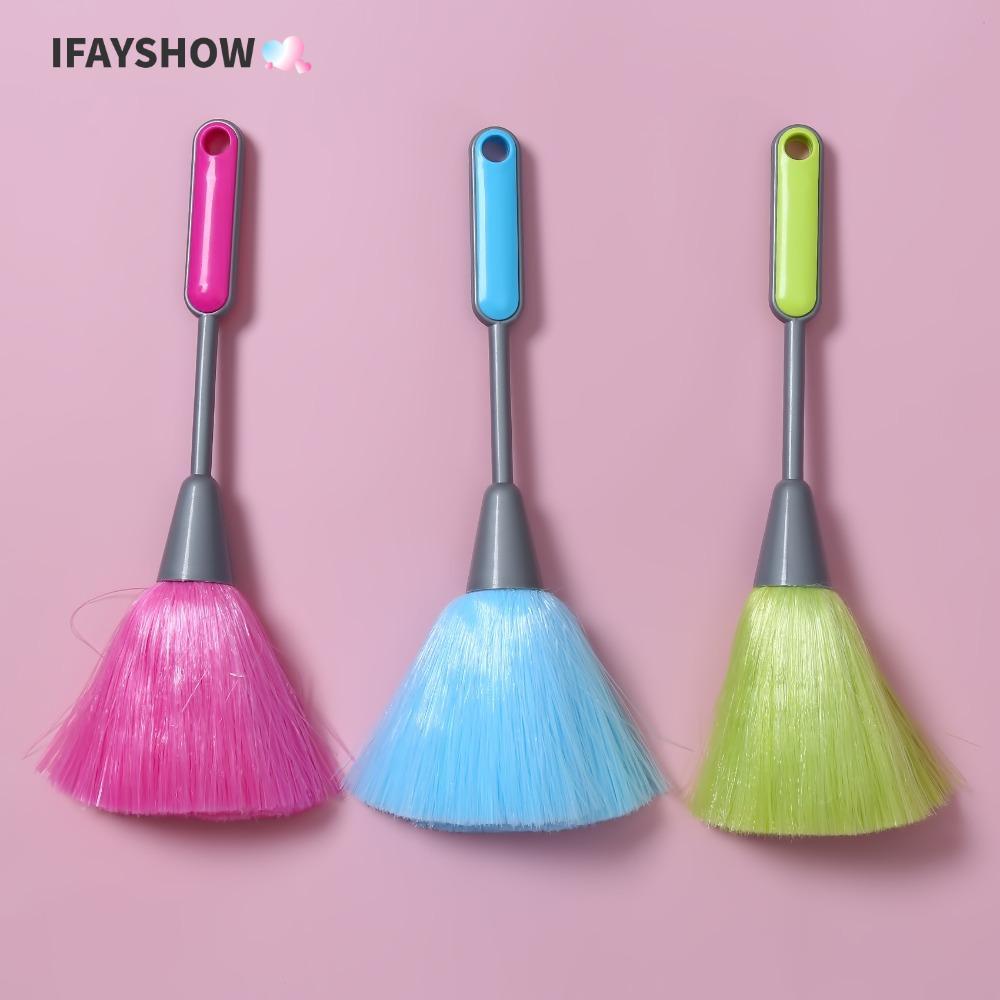 IFAYSHOW แปรงทําความสะอาดคีย์บอร์ด, Microfiber 2 สี Handle Microfiber Duster แปรง, ทําความสะอาดป้องกันฝุ่นหน้าแรกมือ