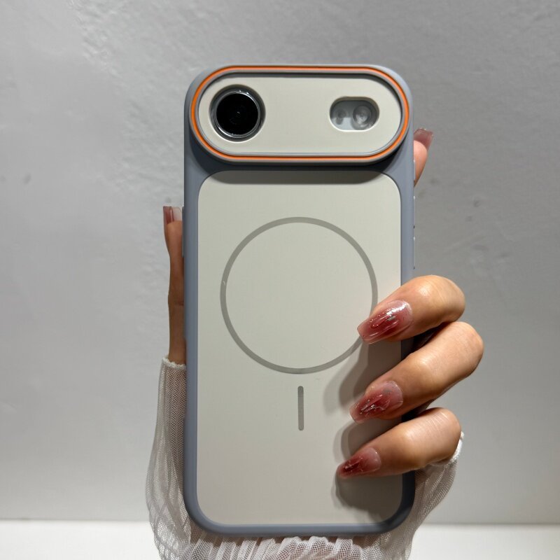 หรูหราสีตัดกันไร้สายชาร์จแม่เหล็กเคสโทรศัพท์สําหรับ ไอโฟน 11 12 13 14 15 17 อากาศ 16 มือโปร สูงสุด กันชนซิลิโคนกรณีปกหลัง