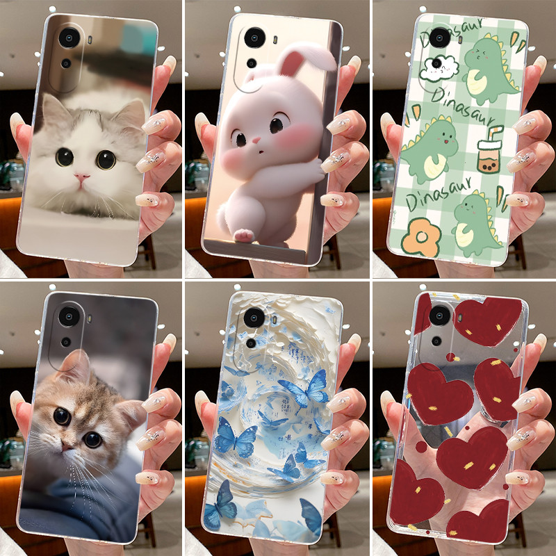 ปลอกเยลลี่สําหรับ Xiaomi Redmi A7 Pro ซิลิโคนใสนุ่ม TPU ฝาหลังแมวน่ารักกระต่ายหัวใจเคสป้องกัน