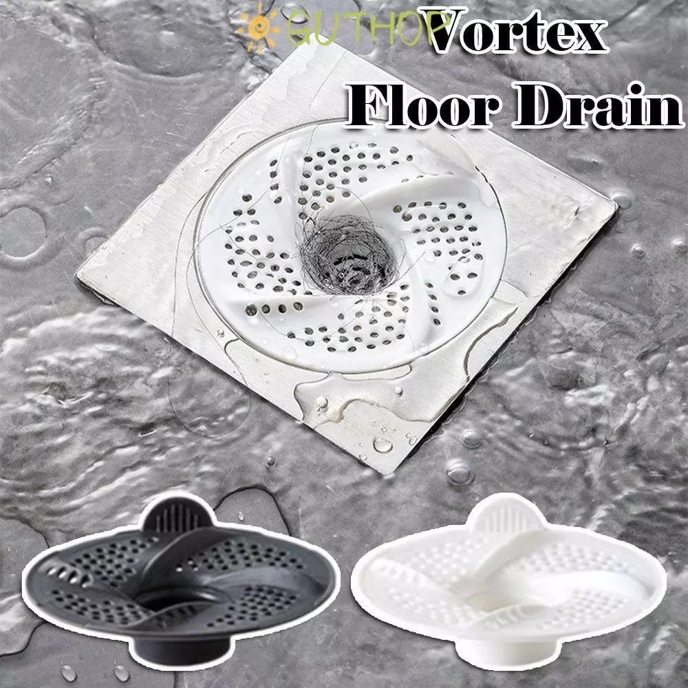 GUTHOP 3 ชิ้นท่อระบายน้ําชั้น, Vortex Anti-Clogging ท่อระบายน้ํา, หมุนตาข่ายออกแบบ Bug Proof Hair Collector พื้นที่ห้องน้ํา