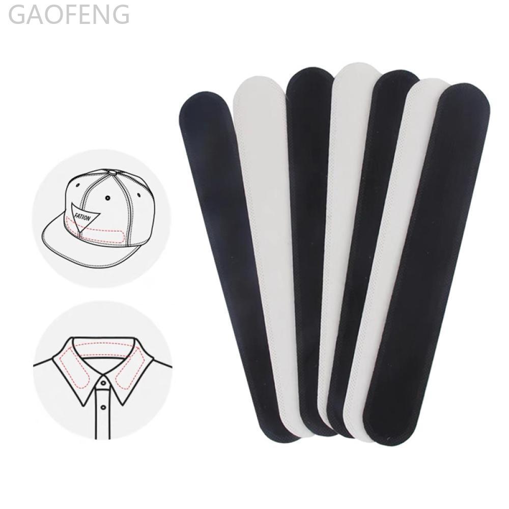 GAOFENG 10 ชิ้น/แพ็คทิ้งคอคอเสื้อสติกเกอร์ดูดซับเหงื่อเสื้อหมวกสติกเกอร์กันเหงื่อสําหรับผู้ชายผู้หญิ