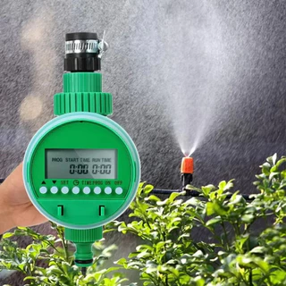 เครื่องตั้งเวลารดน้ำอัตโนมัติ พร้อมชุดพ่นหมอก 10/15/20 เมตร ระบบดิจิตอล Water timer Digital อัตโนมัติ สปริงเกอร์