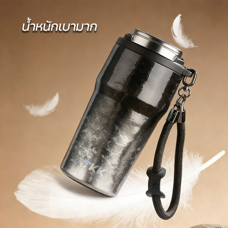 TKK แก้วไทเทเนียมแท้ 630ml Ti บริสุทธิ์ 99.9% กระติกน้ำเก็บเย็น เพื่อสุขภาพ สำหรับ แกแฟ เครื่องดื่ม - รูปที่ 4
