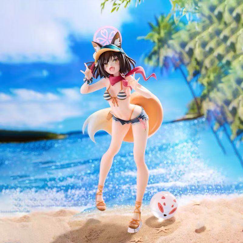 Kuda Izuna ชุดว่ายน้ําทํามือชายหาดสาวสวยอะนิเมะอุปกรณ์ต่อพ่วงสองมิติอินเทรนด์เล่นรูปปั้นตกแต่งตุ๊กตา