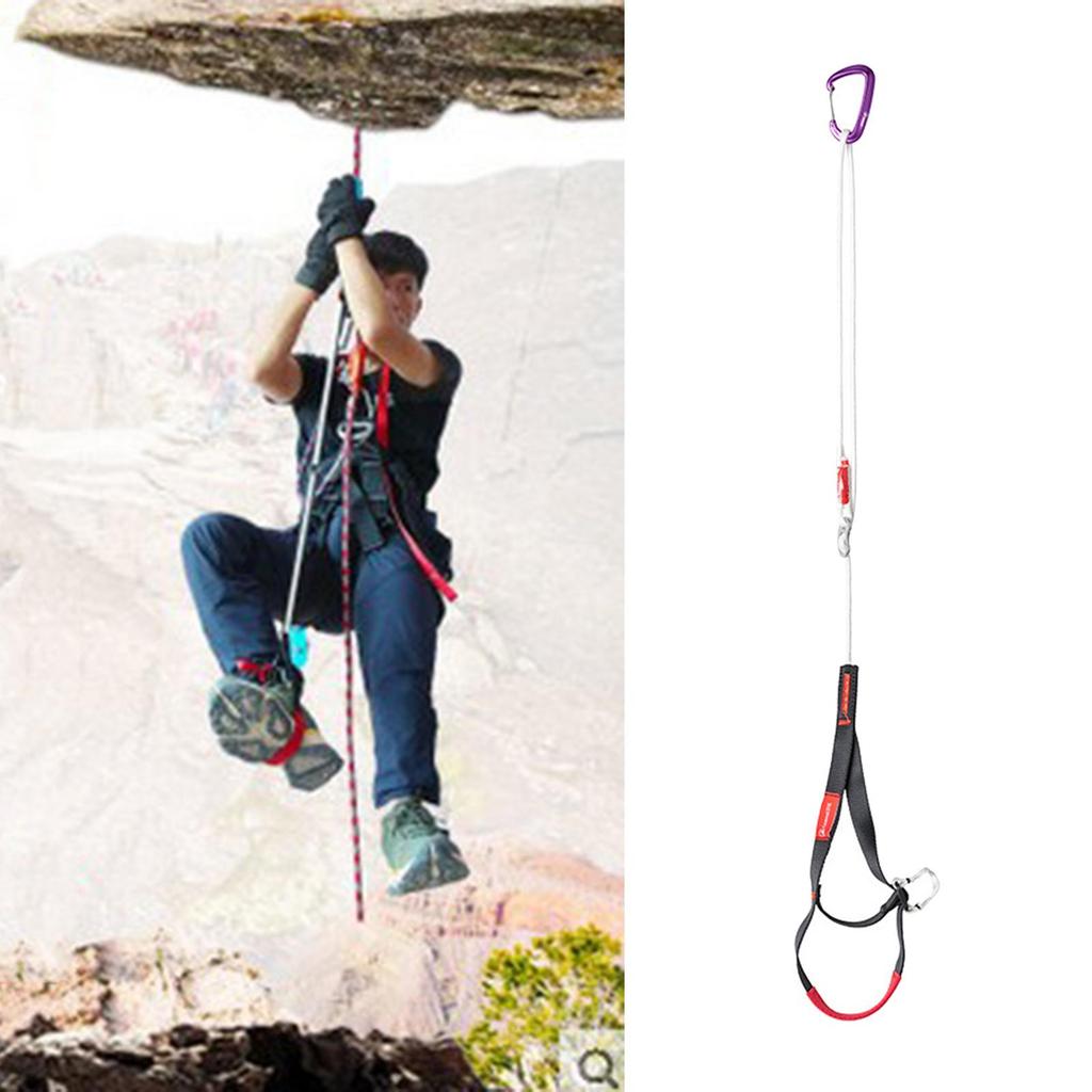 [mibum01eb] Climbing Ascender ห่วงเท้าแบบปรับได้ Ascender Webbing Rope สําหรับวิศวกรรม