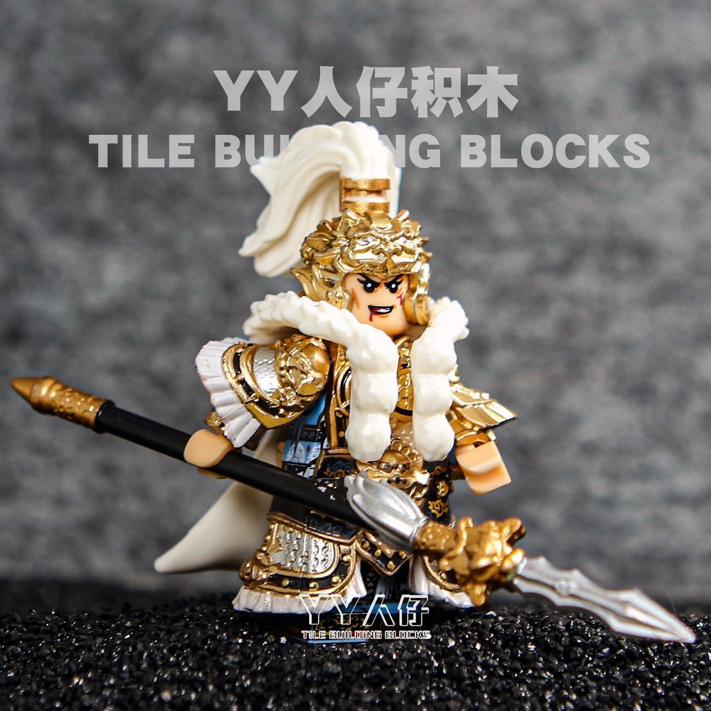 Ma Chao Zhuge Liang Guan Yu Zhao Yun เข้ากันได้กับเลโก้สามก๊กห้าเสือทั่วไปสไตล์จีนอาคาร B