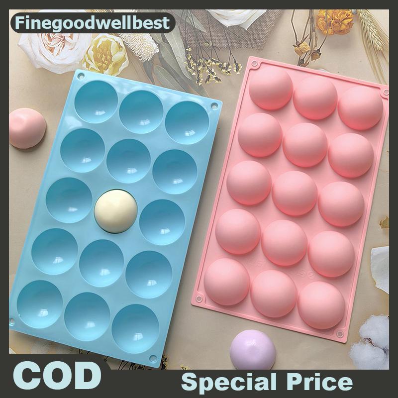 FBTH 3D รอบครึ่งทรงกลมแม่พิมพ์ซิลิโคนสําหรับ DIY Baking Pudding Mousse ช็อกโกแลตเป็นมิตรกับสิ่งแวดล้อมแม่พิมพ์เค้กอุปกรณ์ครัวเครื่องมือร้อน