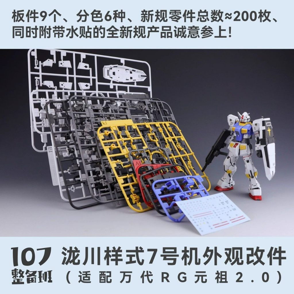 RG 1/144 RX-78-7 2.0 7th ชิ้นส่วนดัดแปลงภายนอก STUDIO-107