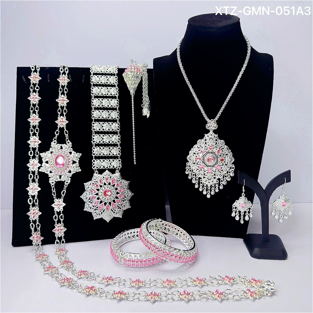 สร้อยคอโบราณชุบเงิน เครื่องประดับชุดไทยทุกรูปแบบ ใช้สำหรับงานบุยงานเทศกาลแบบไทย