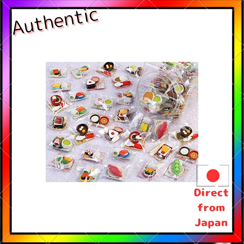 Food Education Erasers - Japan's Food Culture Assorted Set of 60 Pieces