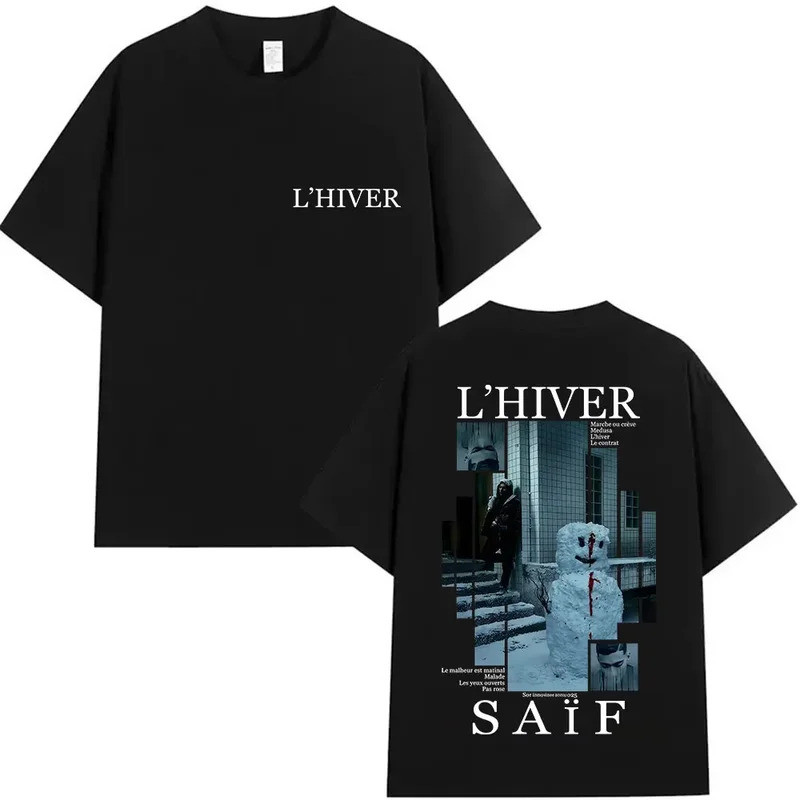 COD 2026New Rapper LHIVER Saif อัลบั้มกราฟิก T เสื้อผู้ชาย Gothic Hip Hop เสื้อยืดแขนสั้น Vintage Co