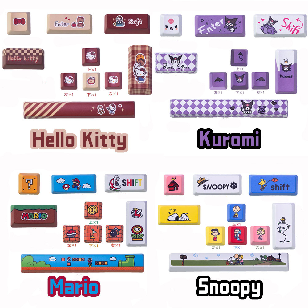 MAIMOOO การ์ตูน Keycap 10pcs OEM อาหารเสริม Keycap น่ารัก Sanrio Keycap Shift ใส่ DIY Majhong Super 