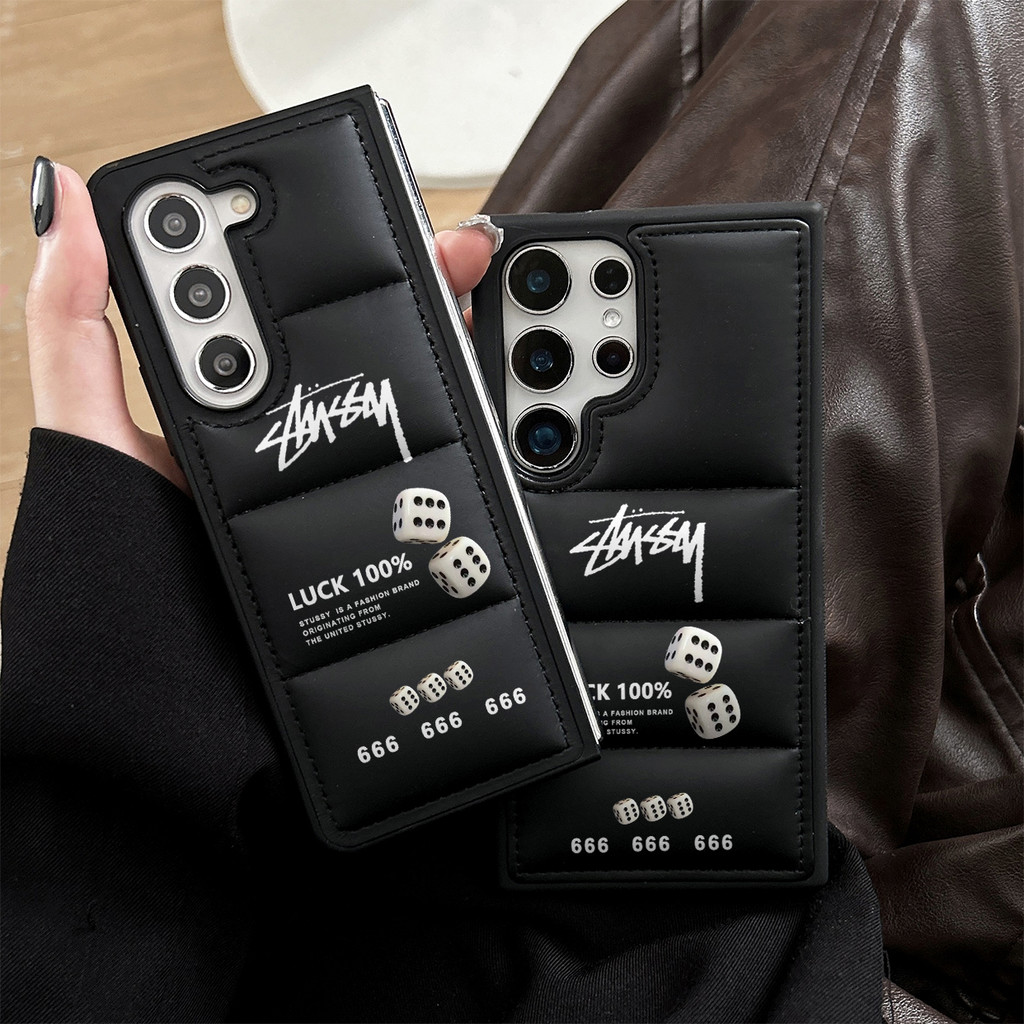 สําหรับ SAMSUNG GALAXY S25 Z FOLD FLIP 7 6 5 เคสป้องกัน STUSY 666 รูปแบบลงผ้าฝ้ายกรณี