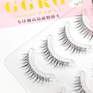 GGRG ความงามแต่งหน้าขนตาปลอมหญิงธรรมชาติจําลอง Lazy Trilogy Eyelashes Single Cluster Grafting