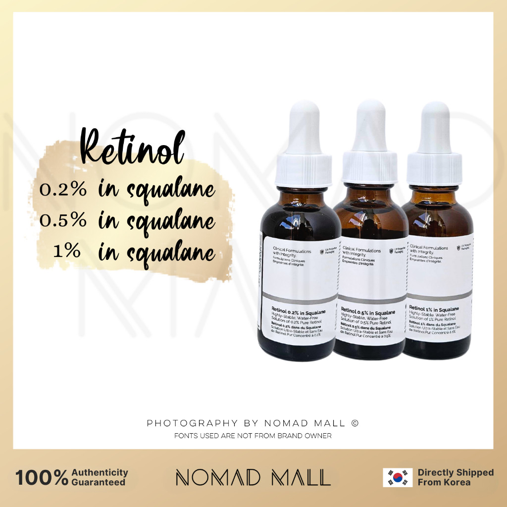 [THE ORDINARY] Retinol 0.2% / 0.5% / 1% ใน Squalane