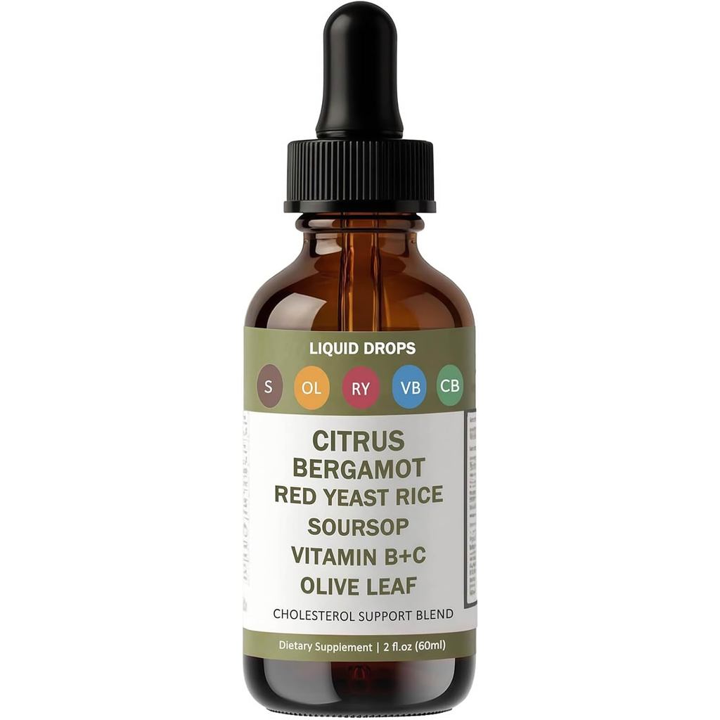 RESONA Citrus Bergamot Red Yeast Rice Drops - Herb Blend with Bergamot, Soursop & O Leaf, Natural, N