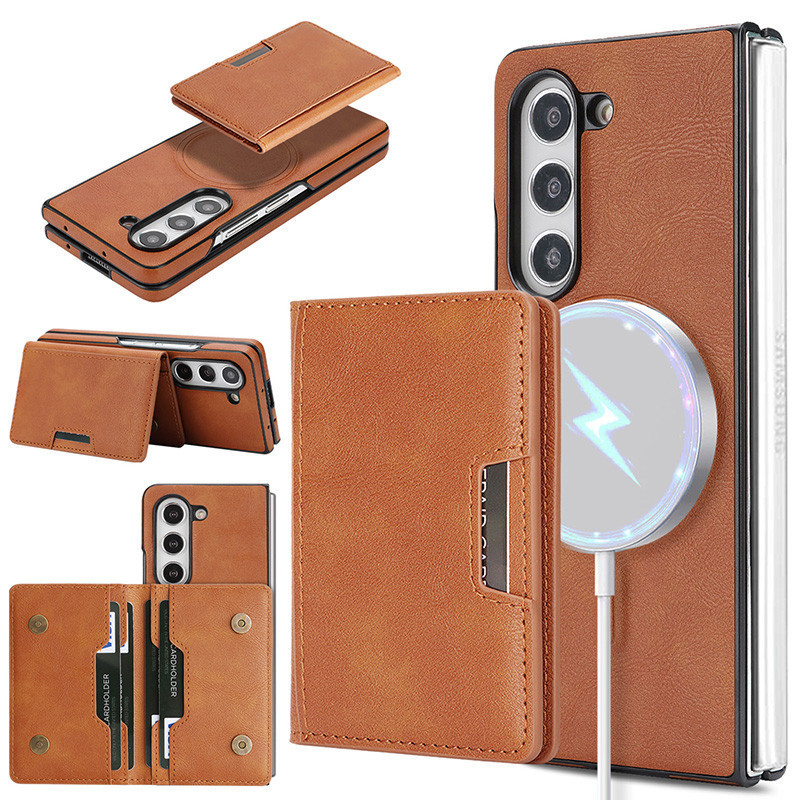 ใหม่สําหรับ Samsung Galaxy Z Fold7 เคสโทรศัพท์ Fold7/6/5/4/3 ปลอกการ์ด Fold 7 วงเล็บชาร์จไร้สาย anti drop shell