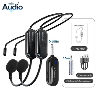 2.4G Head-Mounted Wireless Lavalier ไมโครโฟนชุดหูฟังสําหรับลําโพงเครื่องขยายเสียงครูการสอนไมโครโฟน