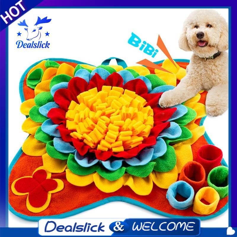 Squeaky Pet Snuffle Mat สําหรับสุนัข, Cat Interactive Forage Mat สําหรับช้า Feeding Engaging Puzzle 