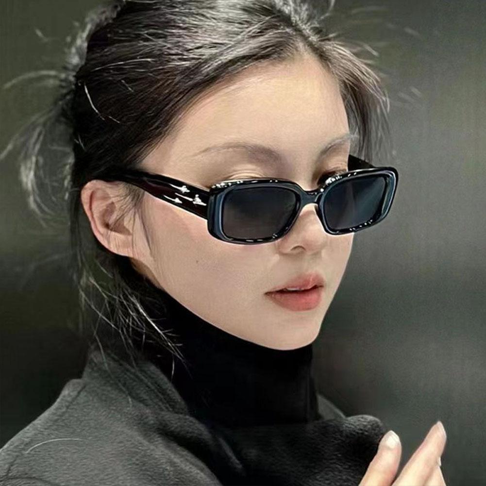 Y2k Retro Square แว่นตากันแดดหนากรอบแฟชั่นสไตล์เกาหลีแว่นตากันแดดสี่เหลี่ยมเล็กอินเทรนด์ O1n4