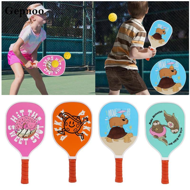 Gepnoo เด็ก Pickleball Paddle แบบพกพาขนาดเล็ก Grip สําหรับเด็กภายใต้ 12 สําหรับเด็กผู้หญิงน่ารัก Pic