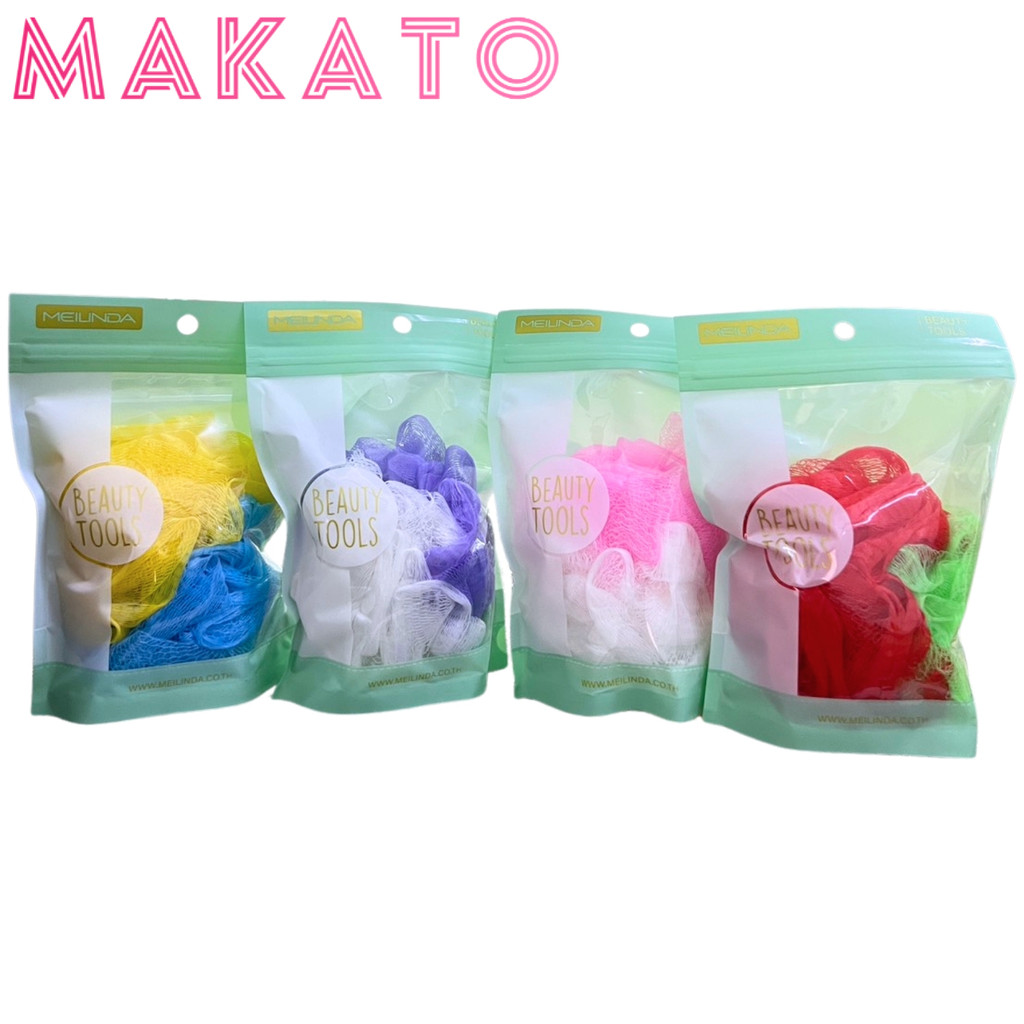 MEILINDA Mesh Bath ใยขัดตัวอาบน้ำ เมลินดา ใยนุ่ม ฟองขึ้นง่าย ใช้ได้ทุกวัน ใยถูตัว เนื้อนุ่ม คละสี