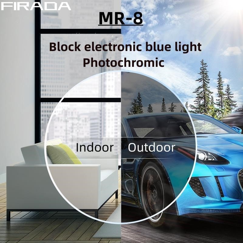 FIARDA 1.61 MR-8 Ultra-Hard UV Protection แว่นตากันแดด frameless prescription พร้อมเลนส์ Photochromic สีเทาและน้ำตาล