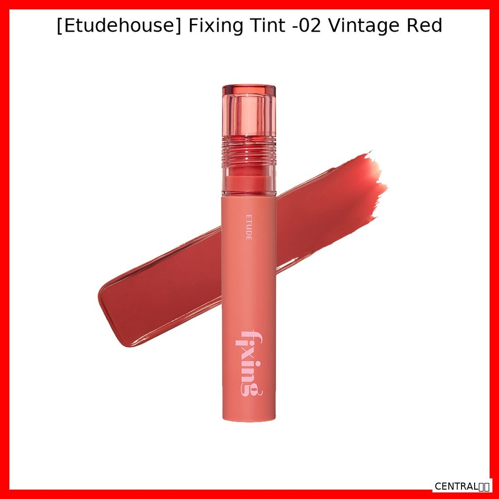 [Etudehouse] Fixing Tint -02 Vintage Red / Korean Fixing Tint / Long-lasting Color / ของแท้ 100% โดย