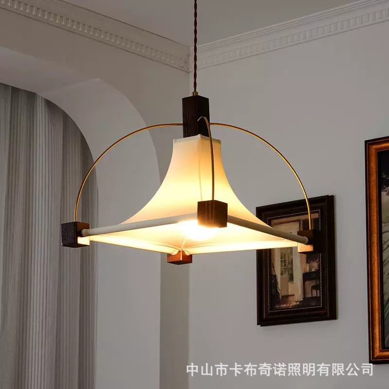 Fabric Vintage Restaurant Pendant Light Bedroom Retro Balcony Bay Window Master Bedroom French Art D